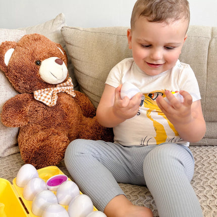 Woopie Montessori kiaušiniai – spalvų, formų ir logikos pažinimas