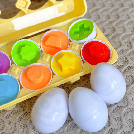 Woopie Montessori kiaušiniai – spalvų, formų ir logikos pažinimas