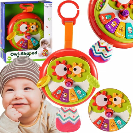 WOOPIE BABY interaktyvus pelėdos pianino žaislas su čežėjančia uodega