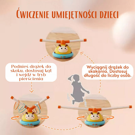 „WOOPIE“ automatinis šokdynės arkadinis žaidimas – 2 viename: šokdynė ir taikinys „Mesk į bitutę“