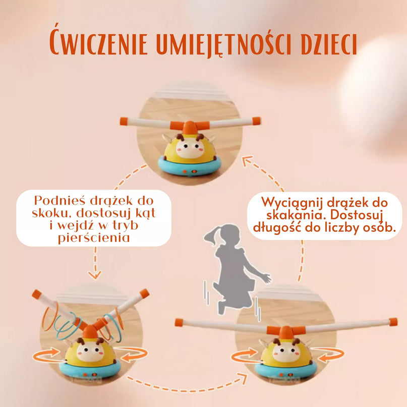„WOOPIE“ automatinis šokdynės arkadinis žaidimas – 2 viename: šokdynė ir taikinys „Mesk į bitutę“