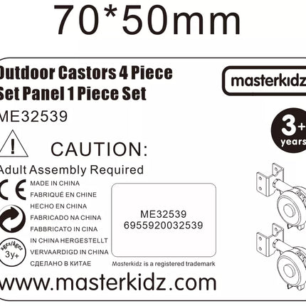 MASTERKIDZ laisvai stovinčios STEM lentos ratukai, 4 vnt.