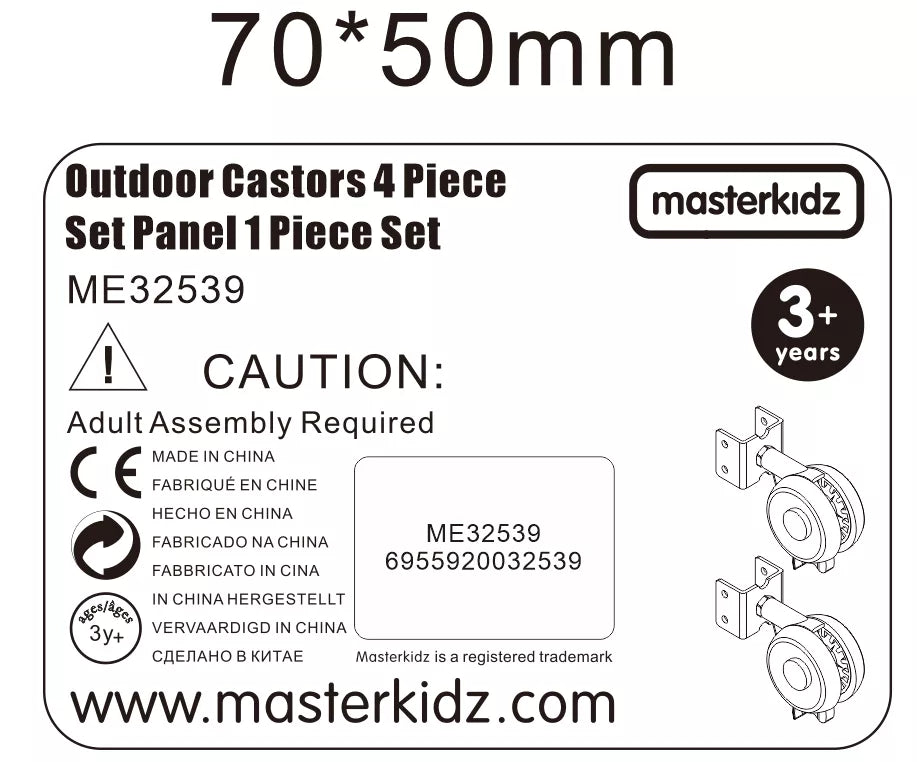 MASTERKIDZ laisvai stovinčios STEM lentos ratukai, 4 vnt.