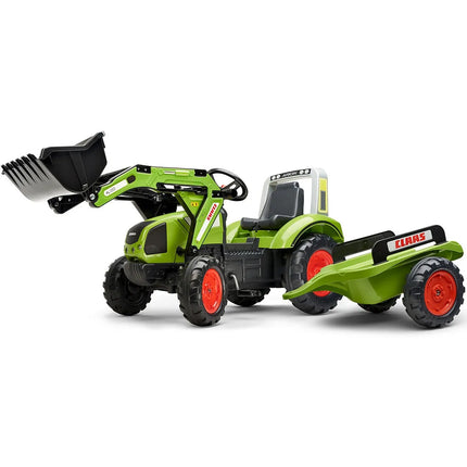 FALK CLAAS Arion 430 Eco Design pedalinis traktorius su krautuvu ir priekaba