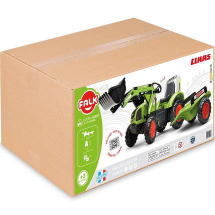 FALK CLAAS Arion 430 Eco Design pedalinis traktorius su krautuvu ir priekaba