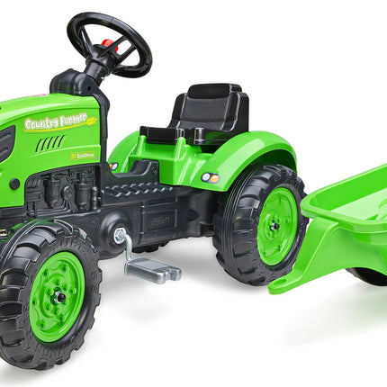FALK Country Farmer Eco Design pedalinis traktorius su priekaba