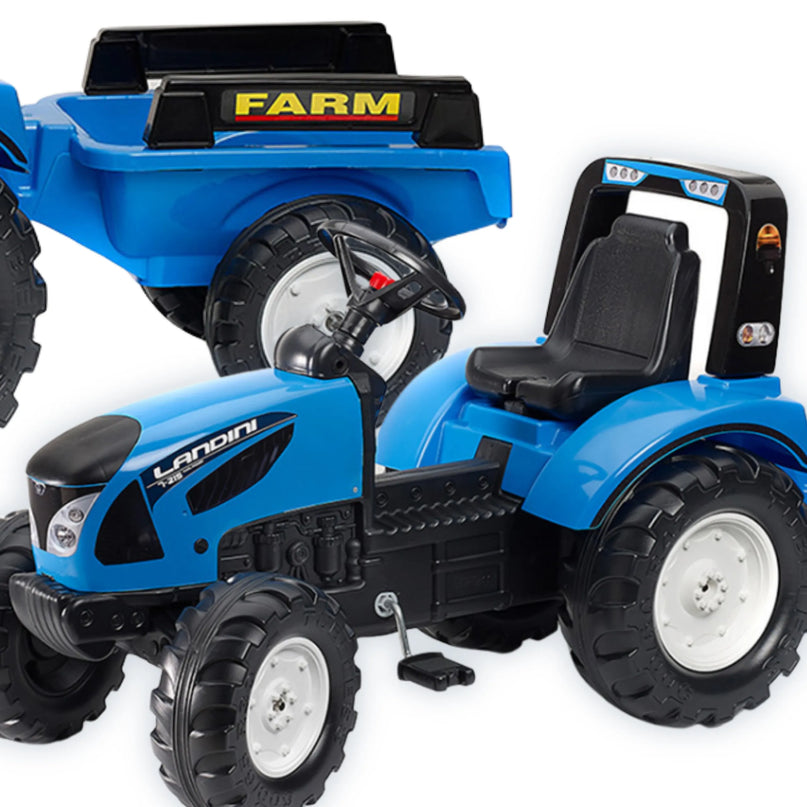 FALK Landini Series 7 pedalinis traktorius su priekaba