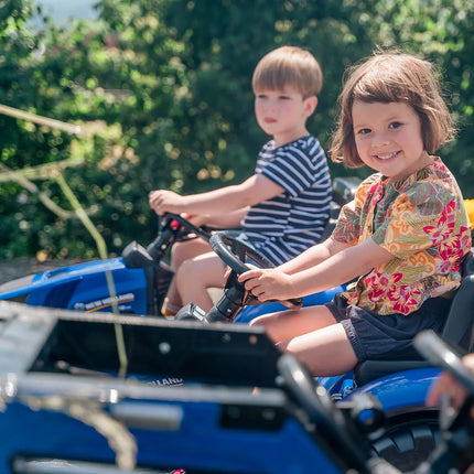 FALK New Holland T8 Eco Design pedalinis traktorius su kaušu ir priekaba