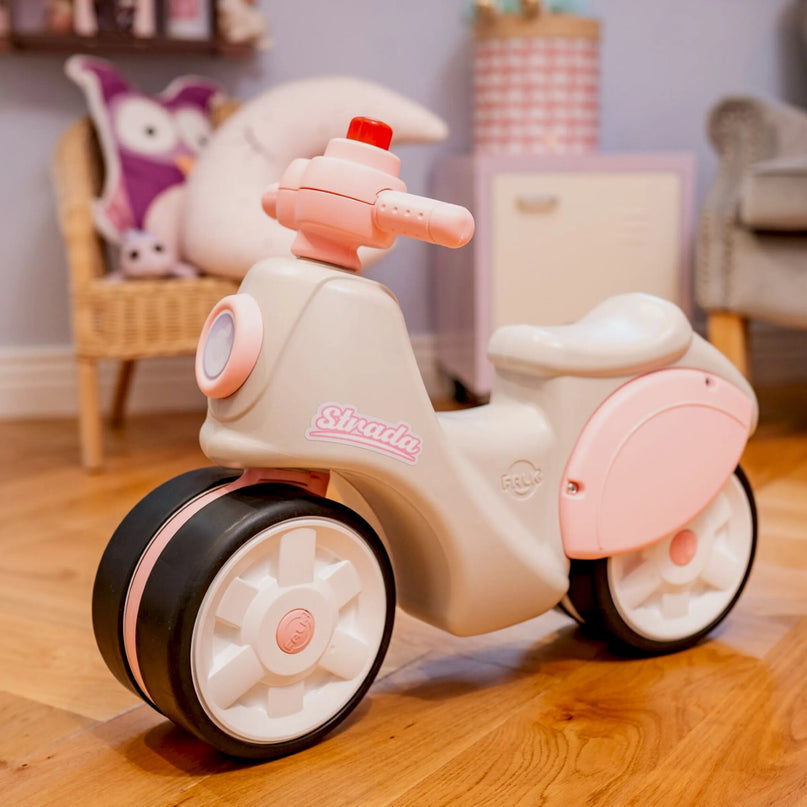 FALK Scooter Strada Retro balansinis dviratis mergaitėms su tyliomis padangomis