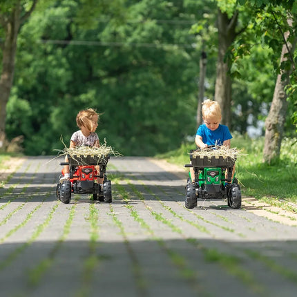 FALK Supercharger Red Eco Design pedalinis traktorius–ekskavatorius su priekaba