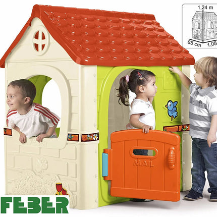 FEBER „Fantazijos sodo namelis su pašto dėžute“ – lauko žaidimų namelis, 2–6 m.