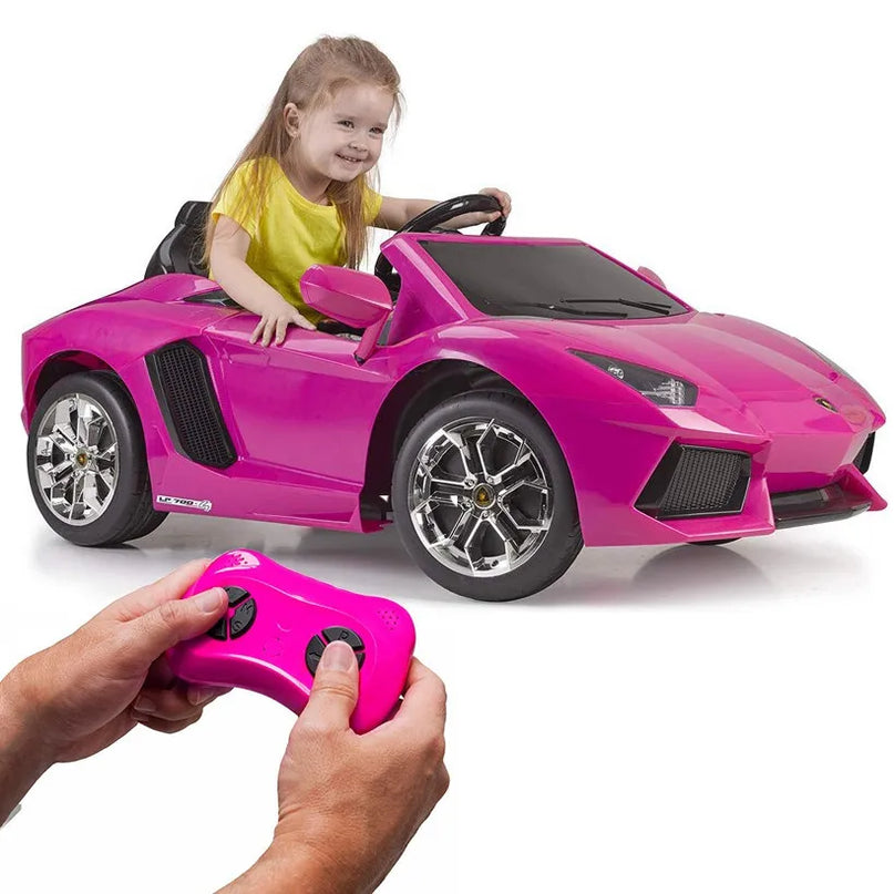 „FEBER Lamborghini Aventador“ rožinis elektrinis automobilis