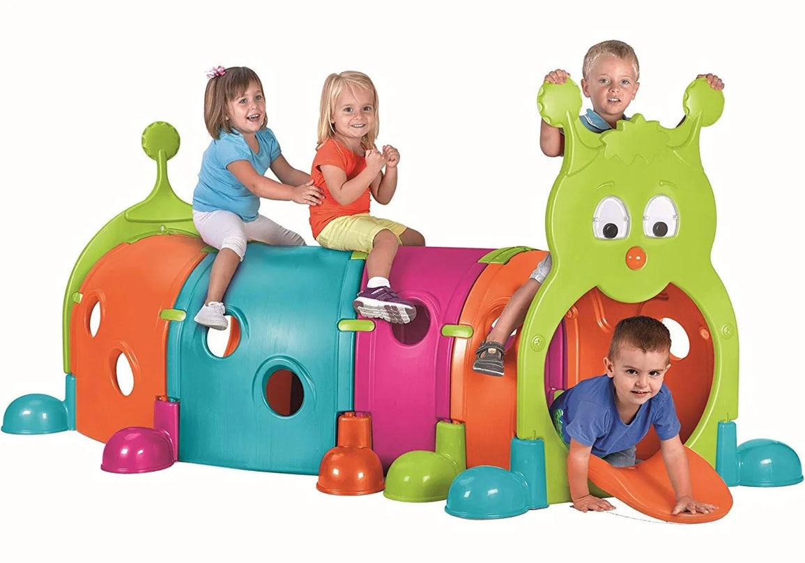 FEBER „Spalvotas vikšro tunelis“ – modulinis ropojimo tunelis vaikams, 3+