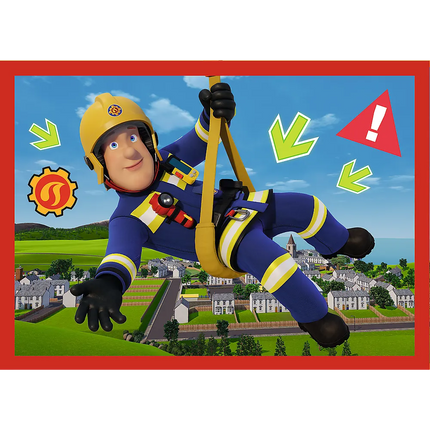 Fireman Sam – „Adventures“ 4‑in‑1 dėlionės vaikams