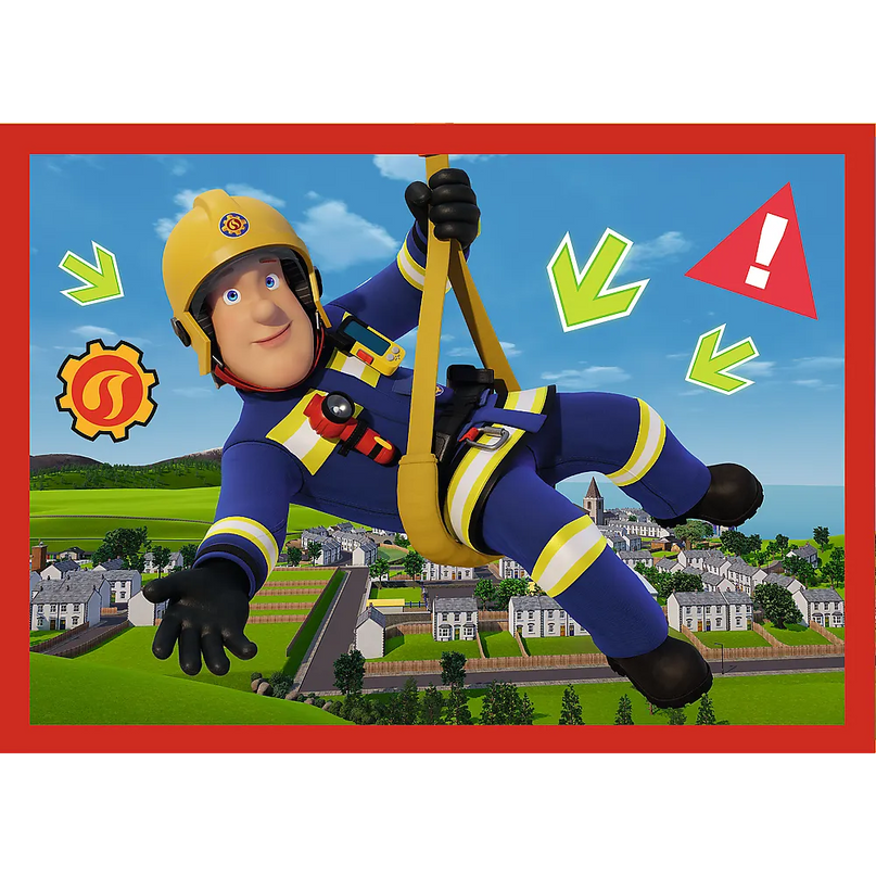 Fireman Sam – „Adventures“ 4‑in‑1 dėlionės vaikams