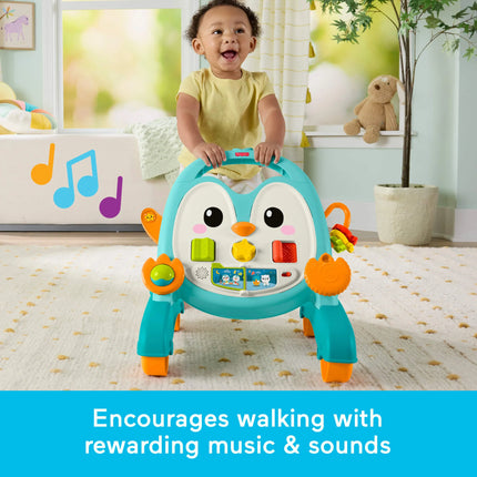 FISHER-PRICE 2 in 1 muzikinė pingvino vaikštynė (JHF74)