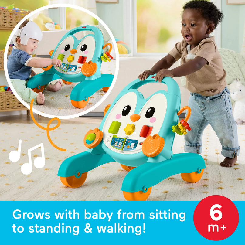 FISHER-PRICE 2 in 1 muzikinė pingvino vaikštynė (JHF74)