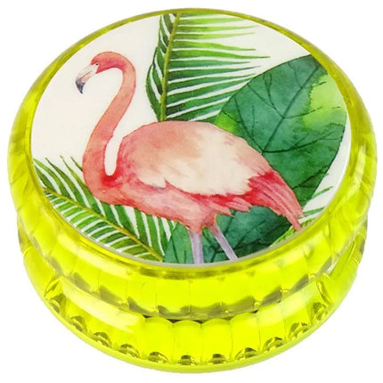 Flamingo tematikos geltonas jojo