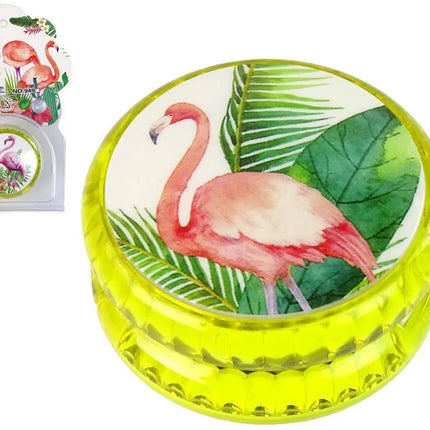 Flamingo tematikos geltonas jojo