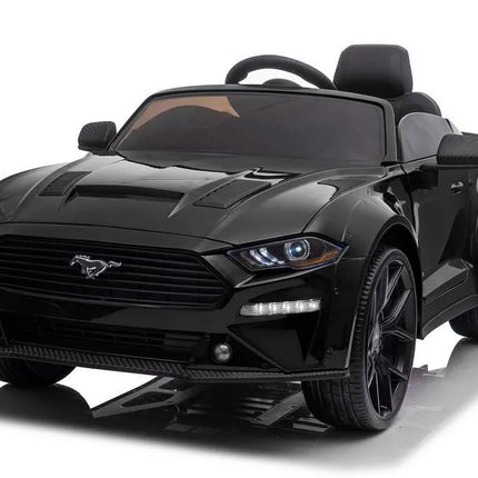 Ford Mustang GT SX2038 juodas akumuliatorinis automobilis vaikams – licencijuotas, galingas ir su drift funkcija