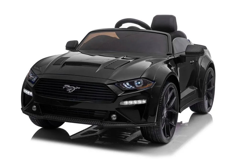Ford Mustang GT SX2038 juodas akumuliatorinis automobilis vaikams – licencijuotas, galingas ir su drift funkcija