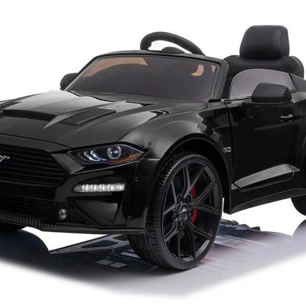 Ford Mustang GT SX2038 juodas akumuliatorinis automobilis vaikams – licencijuotas, galingas ir su drift funkcija