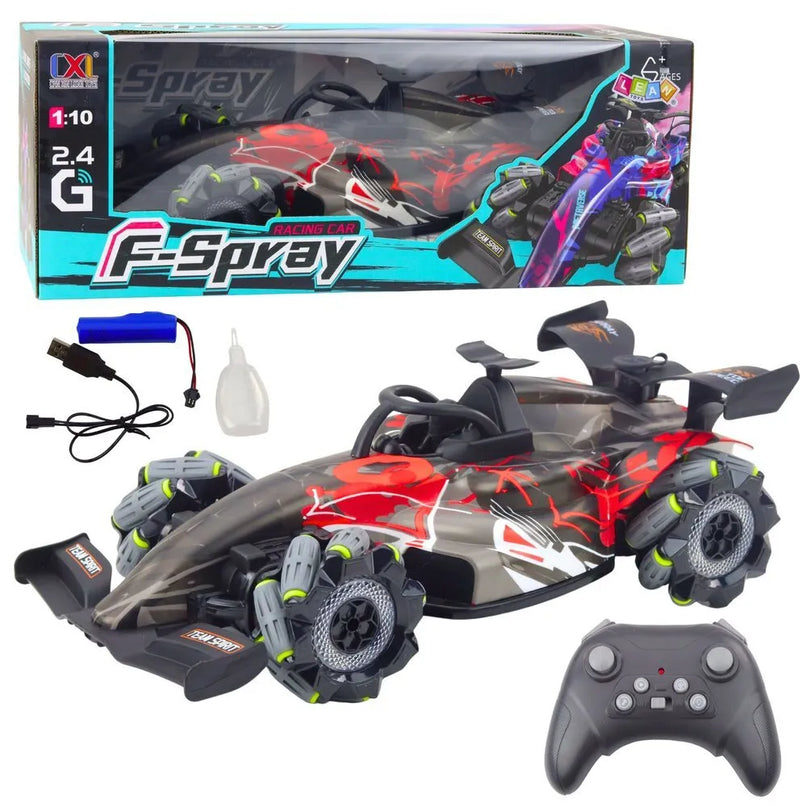 „F‑Spray RC 1:10“ – 1:10 lenktyninis automobilis su garų efektu, LED ir 360° funkcija