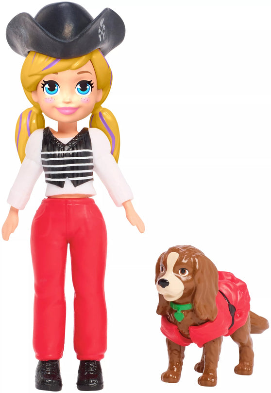 Polly Pocket lėlytė + rūbeliai ir aksesuarai