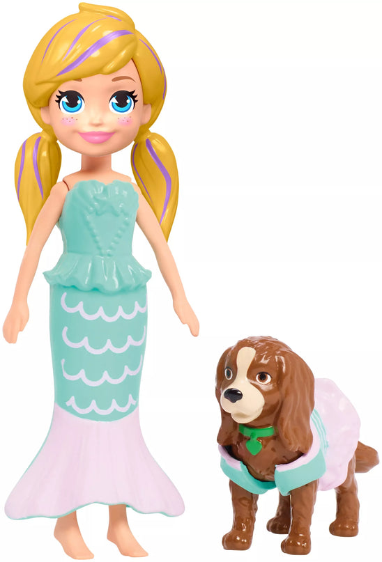 Polly Pocket lėlytė + rūbeliai ir aksesuarai