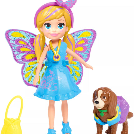Polly Pocket lėlytė + rūbeliai ir aksesuarai
