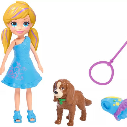 Polly Pocket lėlytė + rūbeliai ir aksesuarai