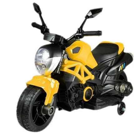 Geltonas elektrinis motociklas GTM1188 vaikams