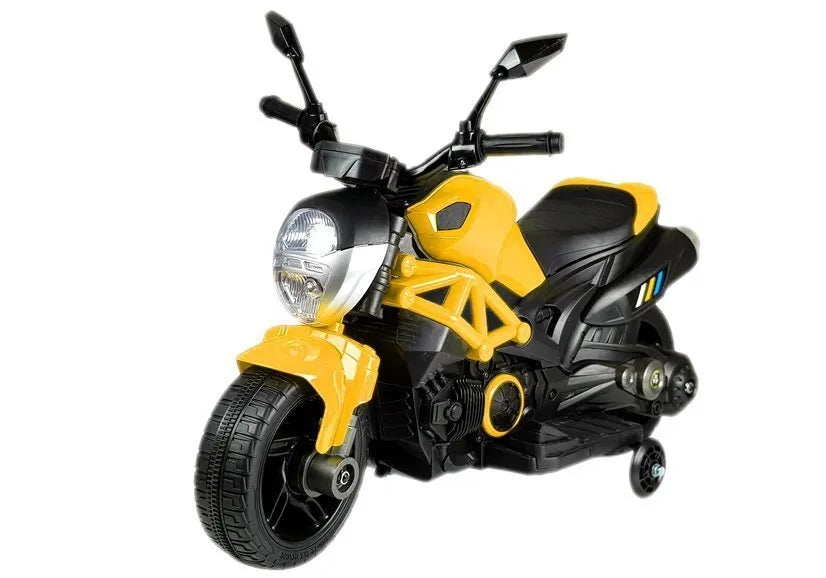 Geltonas elektrinis motociklas GTM1188 vaikams