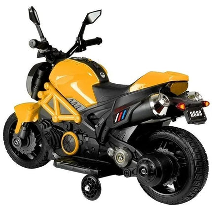 Geltonas elektrinis motociklas GTM1188 vaikams