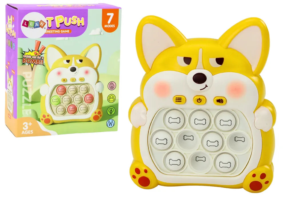 Geltonas Pop-It lapės žaidimas 7 režimai