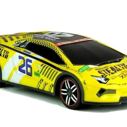 Geltonas R/C sportinis automobilis 1:14
