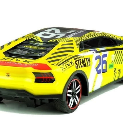 Geltonas R/C sportinis automobilis 1:14