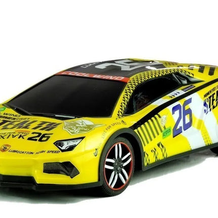 Geltonas R/C sportinis automobilis 1:14