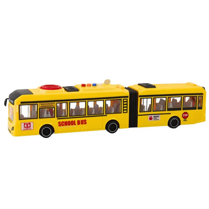 Geltonas šarnyrinis mokyklinis autobusas 1:16