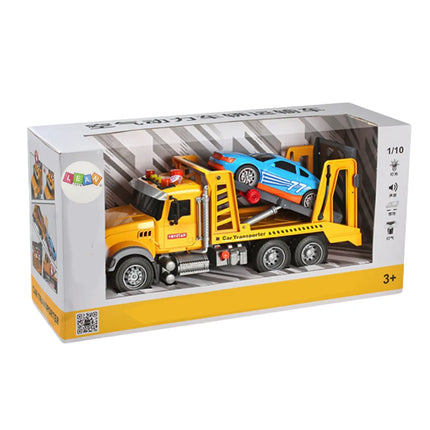 Geltonas tralas su sportiniu automobiliu 2in1
