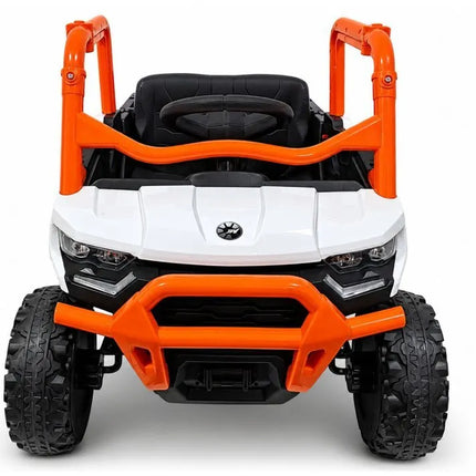 GTS2299‑H 24V oranžinis 4×4 elektromobilis vaikams – galingas visureigis nuotykiams lauke