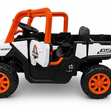 GTS2299‑H 24V oranžinis 4×4 elektromobilis vaikams – galingas visureigis nuotykiams lauke
