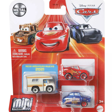 CARS trijų automodeliukų rinkinys – Mini lenktynininkas (GKG01)