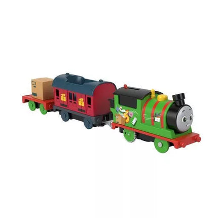 THOMAS AND FRIENDS motorizuotas teminis garvežiukas su vagonu (HFX97)