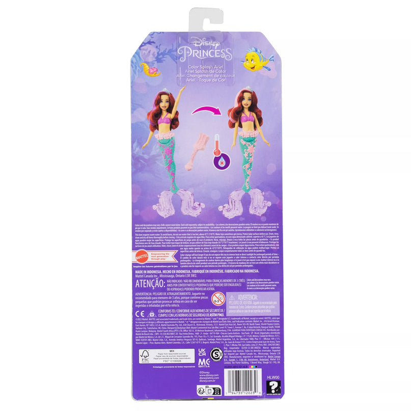 „DISNEY PRINCESS“ lėlė - Arielė su spalvų keitimo funkcija