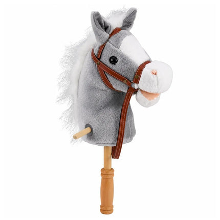 Hobby Horse – pilkas, 100 cm, su garsais ir ratukais