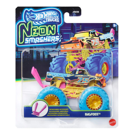 HOT WHEELS MONSTER TRUCKS džipas – Neon Smasher (JMV39)