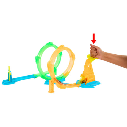 HOT WHEELS NEON SPEEDERS dvigubos kilpos trasa (JMG49)