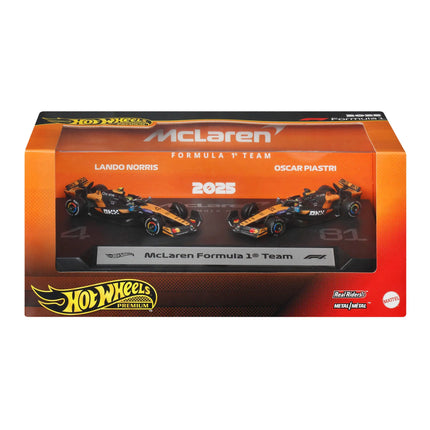 HOT WHEELS PREMIUM F1 dviejų McLaren Lando Norris ir Oscar Piastri bolidų rinkinys (JMM91)