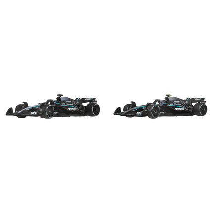 HOT WHEELS PREMIUM F1 dviejų Mercedes-Benz George Russel ir Kimi Antonelli bolidų rinkinys (JMM93)